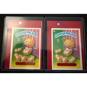 Vintage 1985 Topps Garbage Pail Kids UK Minis Series 1 6A and 6B